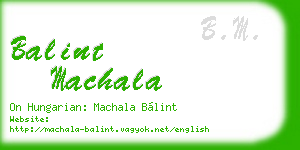 balint machala business card